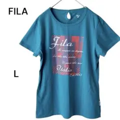 FILA半袖TシャツカットソーフロントロゴプリントスポーツウェアレディースLのサムネイル