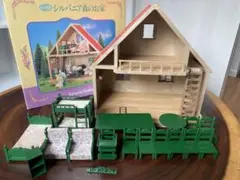 【値下げ】初期　箱付き　シルバニア　森のお家　ハ-18 緑家具　まとめ売　廃盤