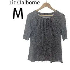 Liz Claiborne ネイビー柄カットソー [M] 美品