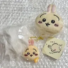 ちいかわ うさぎ ぶらりん尻尾 マスコット もちもちフェイス キーホルダー 2点