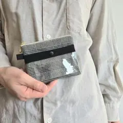 紳士のグレンチェックのキーケース／カードケース