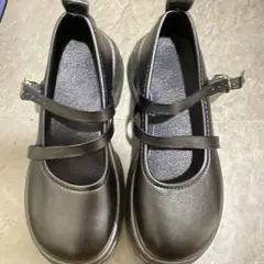 ストラップシューズ 黒