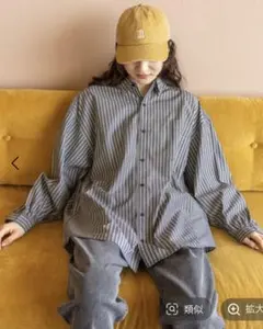 ニコアンド・マーセW襟ボリュームシャツ　ロング