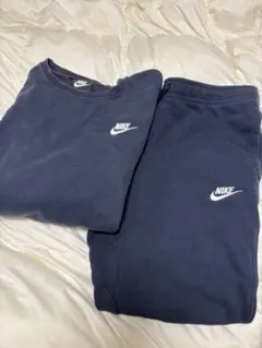 ナイキ　フレンチテリー　スウェット　ジョガーパンツ　上下セットMサイズ　ネイビー