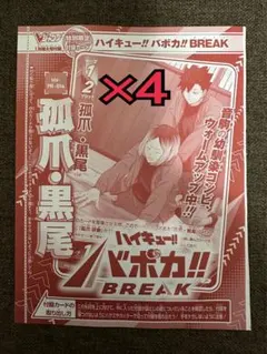 Vジャンプ 1月号 付録 プロモカード ハイキュー バボカ 孤爪研磨 黒尾鉄朗