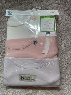 女の子 半袖肌着 ロンパース 綿100% 90cm 3枚セット