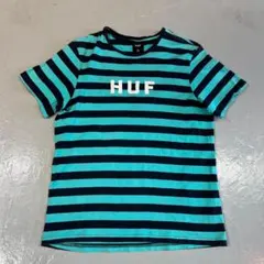 XLサイズ　HUF Tシャツ ボーダー グリーン　ロゴ
