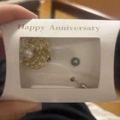 組紐ピンブローチ 花形 日本製