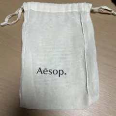 Aēsop アイボリー リネン 巾着ポーチ