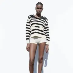 (タグ付き新品)ZARA ストライプニットセーター