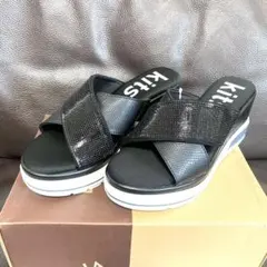 KITSON クロスストラップ サンダル ブラック 37