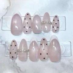 enoiマグ使用✨【現品】ネイルチップ　ドット　フレンチ　マグネット