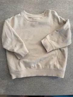 ほぼ新品未使用　クリーム色 クルーネック トレーナー