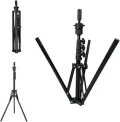 ウィッグスタンド　約160cmまで 約40cm逆折タイプ 回転ヘッド