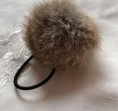 ミンクファー　ヘアゴム