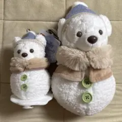 ディズニーシー ダッフィー Wintnr ぬいぐるみポーチ 肩乗せ 雪だるま