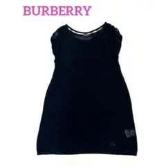 【美品】BURBERRY LONDON サマーニット　ノバチェック　ホースロゴのサムネイル
