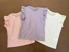 【新品未使用】袖フリルトップス　3点セット 100〜110