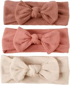 ベビー ヘアバンド 3点SET リボン くすみカラー 赤ちゃん 記念日 可愛い