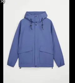 hooded technical jacket light indigoのサムネイル