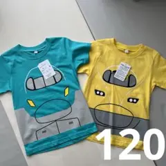新品 ドクターイエロー はやぶさ 半袖Tシャツ 120cm 2枚セット 新幹線