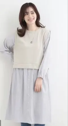 ベストドッキングシャツワンピース