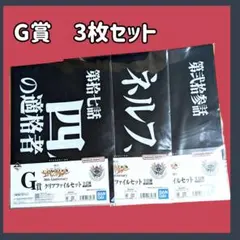 一番くじ　新世紀エヴァンゲリオン　G賞　クリアファイル3枚セット