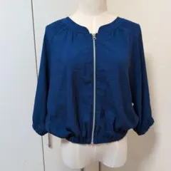 ネイビー バルーンスリーブ ジャケット