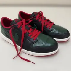 NIKE AIR JORDAN 1 LOW ブラック グリーン レッド 28cm