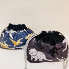 お弁当袋x2 セットハンドメイド恐竜