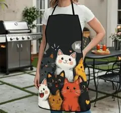 猫柄 プリント エプロン キッチン用品のサムネイル