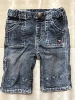 ミキハウスダブルB 90cm デニムパンツハーフパンツジーンズMIKIHOUSE