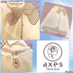 アクシーズファム★人気商品★ビックリボン★千鳥柄★切り替えニット★セーター