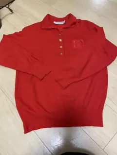 Burberrys 赤セーター　毛100% 20241208