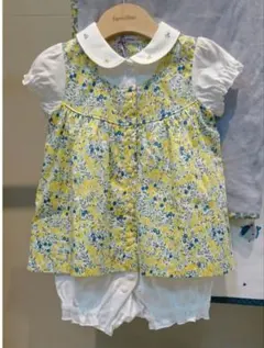 familiar 花柄ロンパース　70 リバティ