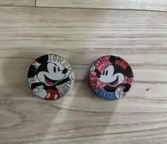 ディズニー ミッキーマウス ミニーマウス ミニ缶 2個セット 十六茶ノベルティー