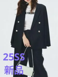 FRAY I.D ダブルテーラードジャケット ウォッシャブル 防シワ ネイビー