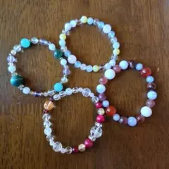 高級 天然石 パワーストーン ブレスレット 4個セット