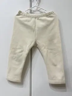 ユニクロフリースレギンス 裏起毛　80 クリーム色