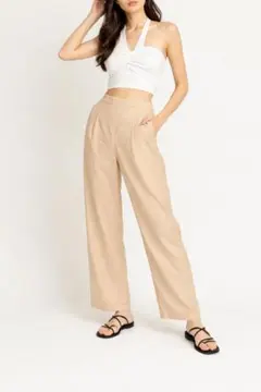 Ray BEAMS✨️レイビームス　オーガンジー 1タック パンツ