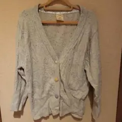 ジェラートピケ ボタン付きカーディガン 長袖　ミントグリーン