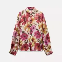 ZARA フラワープリント シャツ