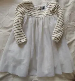 プチバトー　ゴールドストライプ ワンピース