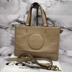 (美品)大人気、コーチ、デンプシー、2wayバッグ、オールレザー、シボ革、人気色