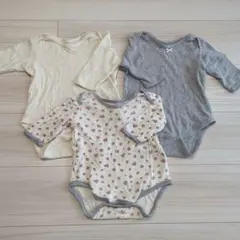 長袖ロンパース肌着 70cm 3セット