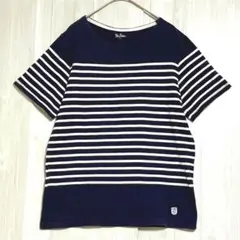 トップサイダー　ボーダー半袖Tシャツ　カットソー　ネイビー　L