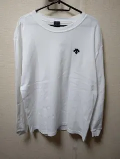 DESCENTE　ホワイト ドライ長袖シャツ Lサイズ
