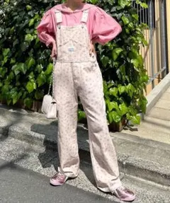 Alley tokyo いろんな柄サロペット ピンクのサムネイル