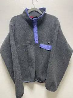 【希少USA製】PatagoniaスナップTフリース グレー 90s ビンテージ