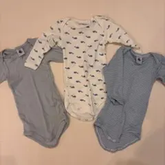 プチバトー　PETIT BATEAU ベビー肌着 3点セット 6m/67cm